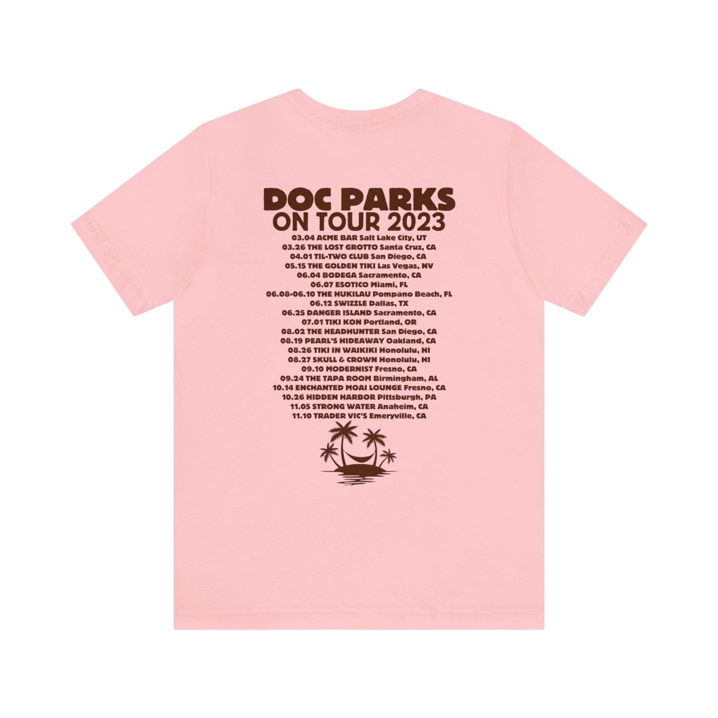 Doc Parks on Tour 2023 LIGHT COLORED TEES Unisex Jersey Short Sleeve Tee