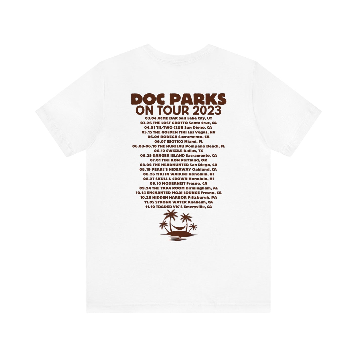 Doc Parks on Tour 2023 LIGHT COLORED TEES Unisex Jersey Short Sleeve Tee