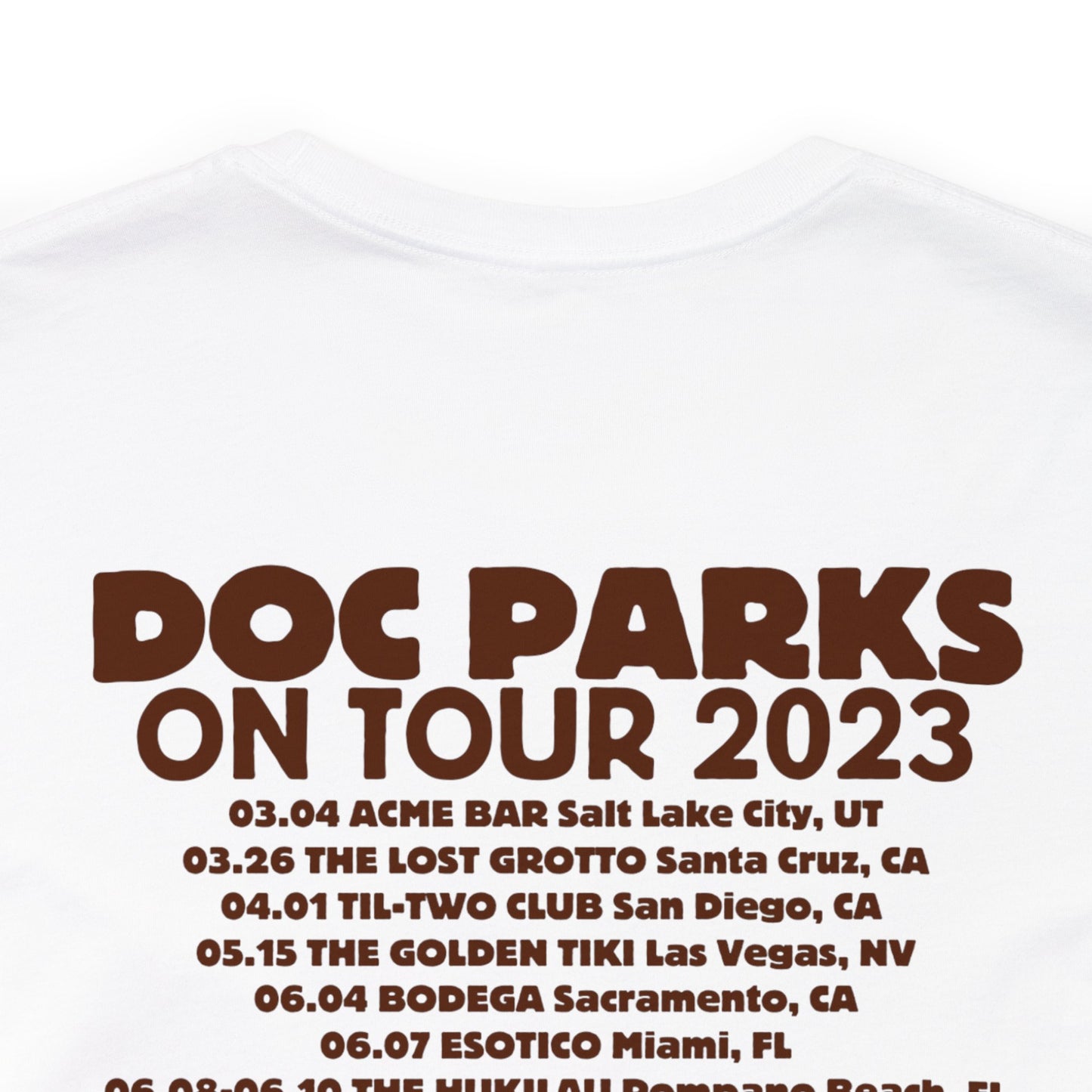 Doc Parks on Tour 2023 LIGHT COLORED TEES Unisex Jersey Short Sleeve Tee