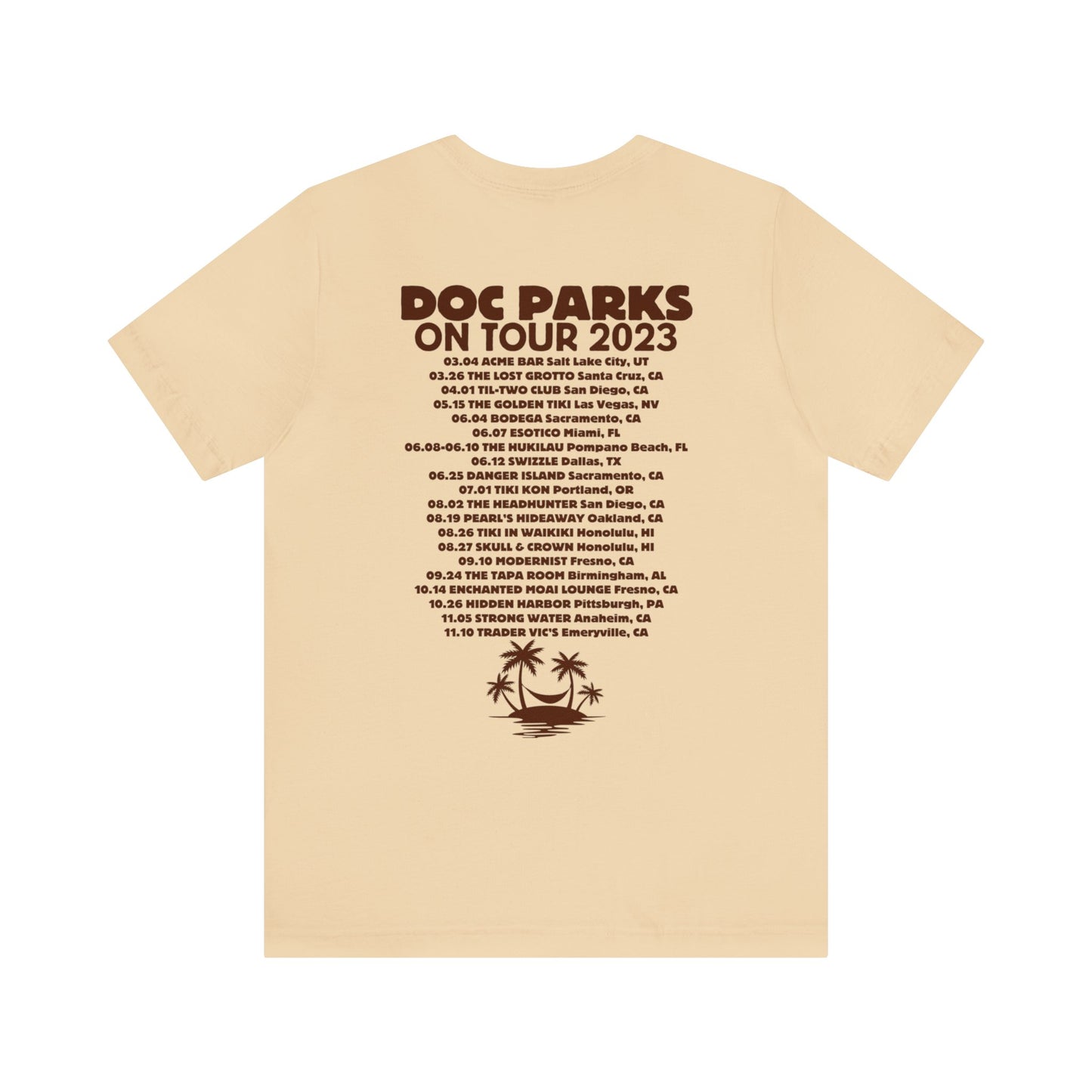 Doc Parks on Tour 2023 LIGHT COLORED TEES Unisex Jersey Short Sleeve Tee