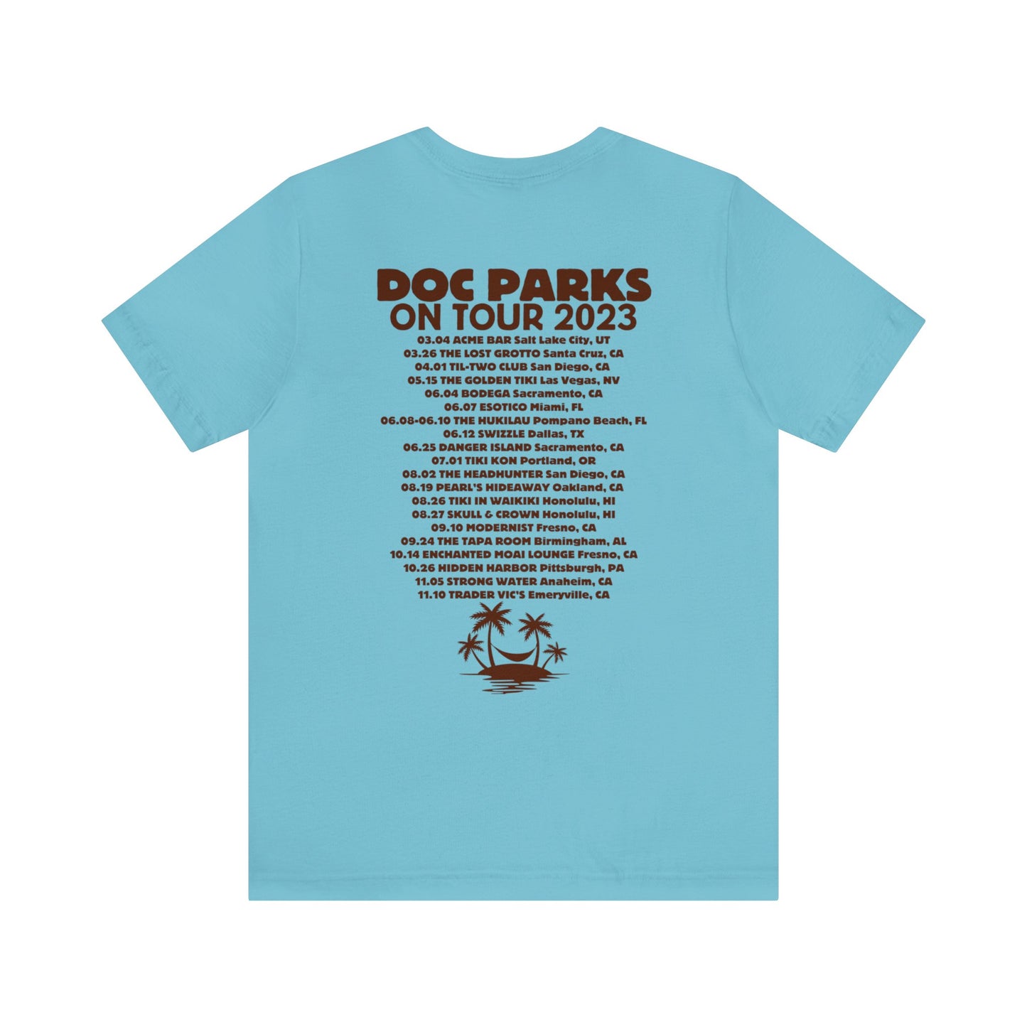 Doc Parks on Tour 2023 LIGHT COLORED TEES Unisex Jersey Short Sleeve Tee
