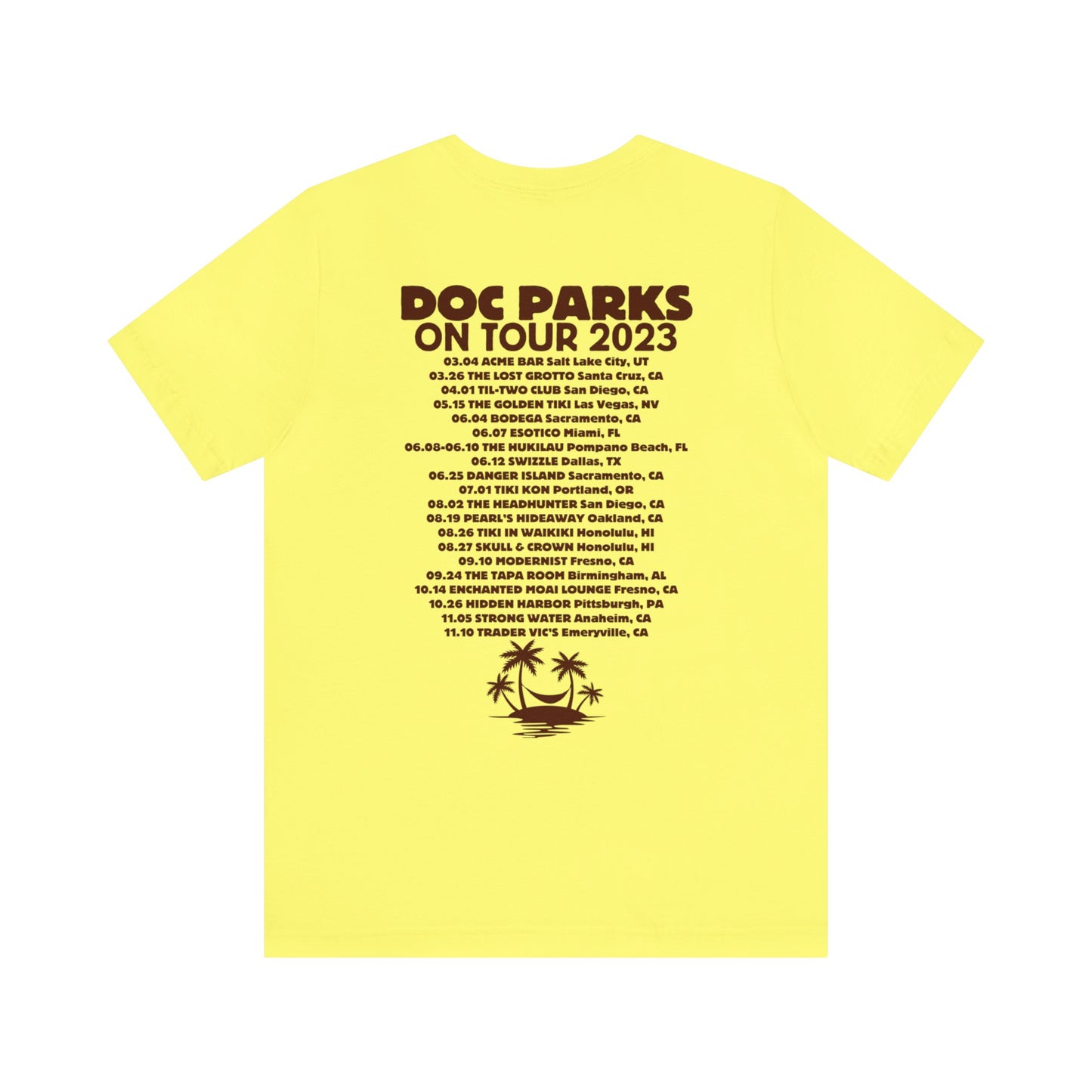 Doc Parks on Tour 2023 LIGHT COLORED TEES Unisex Jersey Short Sleeve Tee