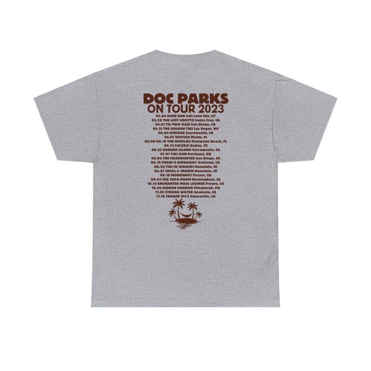 Doc Parks on Tour 2023 BIG KAHUNA SIZED Unisex Heavy Cotton Tee