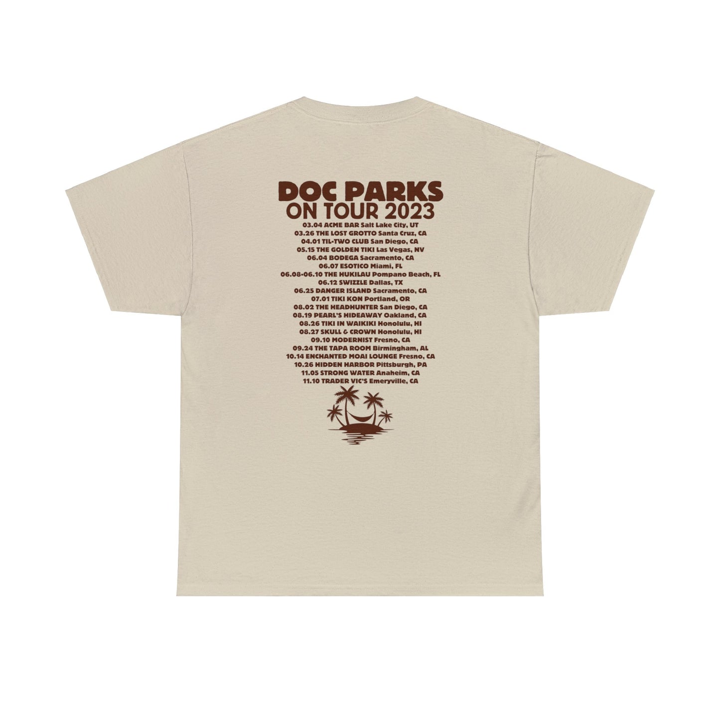 Doc Parks on Tour 2023 BIG KAHUNA SIZED Unisex Heavy Cotton Tee