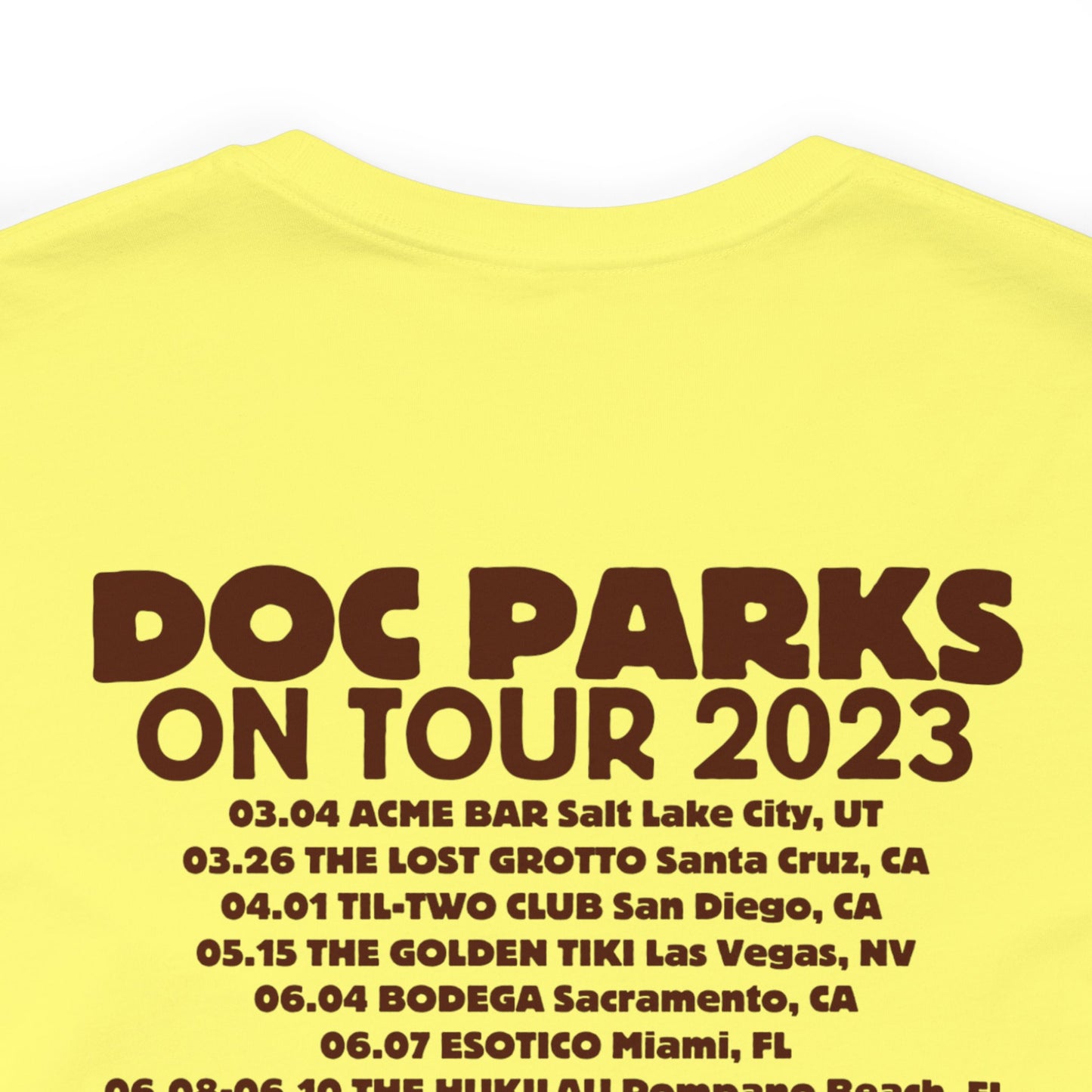 Doc Parks on Tour 2023 LIGHT COLORED TEES Unisex Jersey Short Sleeve Tee
