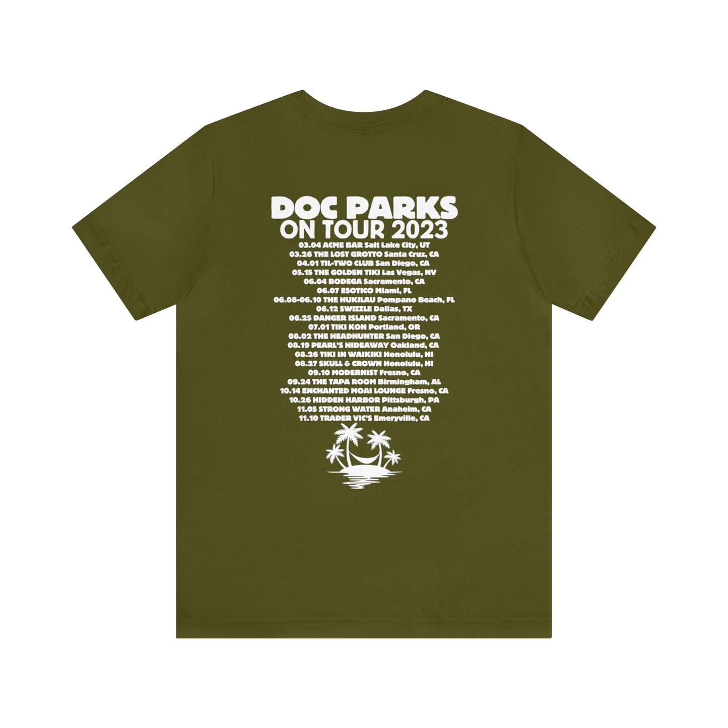 Doc Parks on Tour 2023 DARK TEES Unisex Jersey Short Sleeve Tee