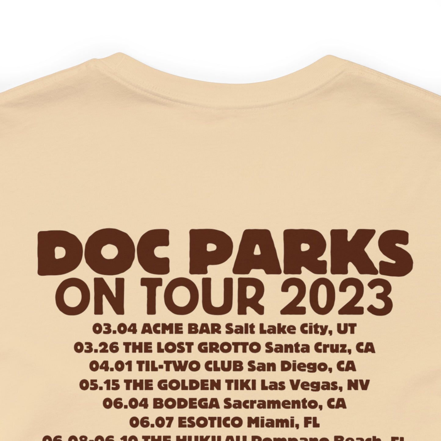 Doc Parks on Tour 2023 LIGHT COLORED TEES Unisex Jersey Short Sleeve Tee