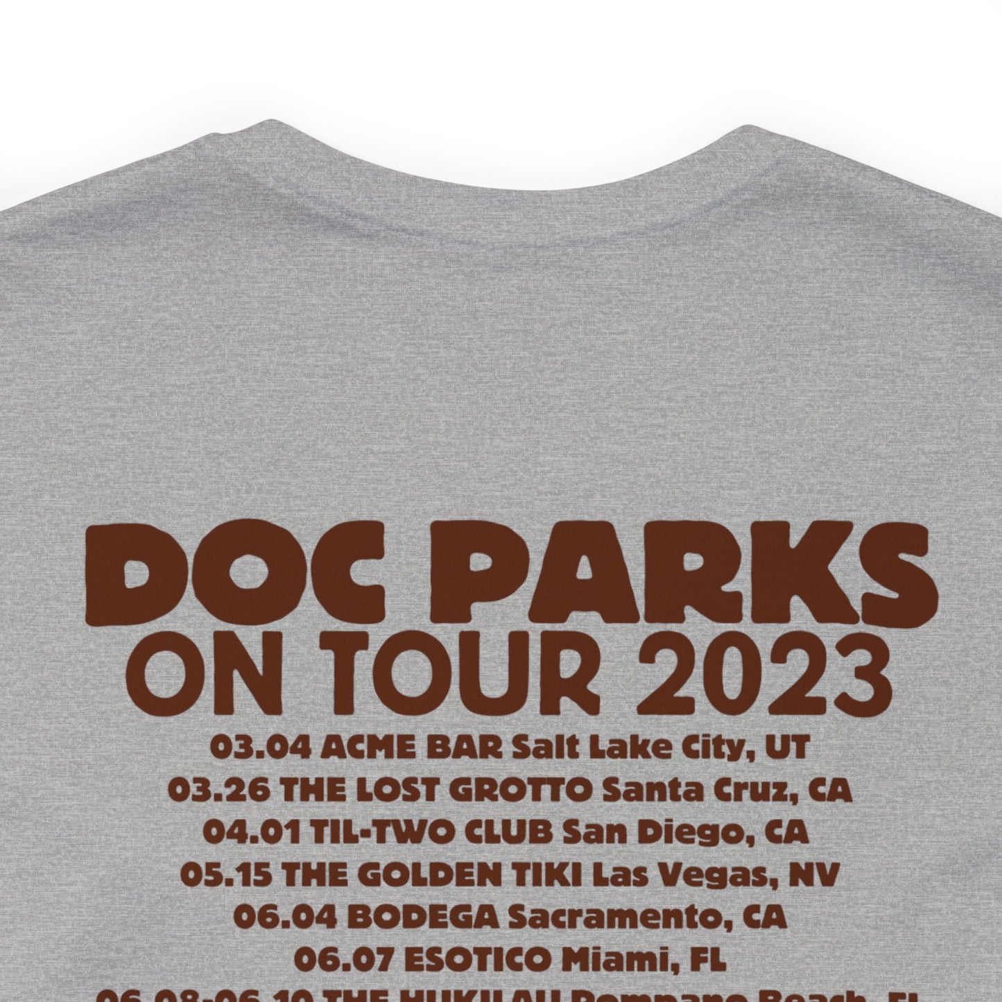 Doc Parks on Tour 2023 LIGHT COLORED TEES Unisex Jersey Short Sleeve Tee