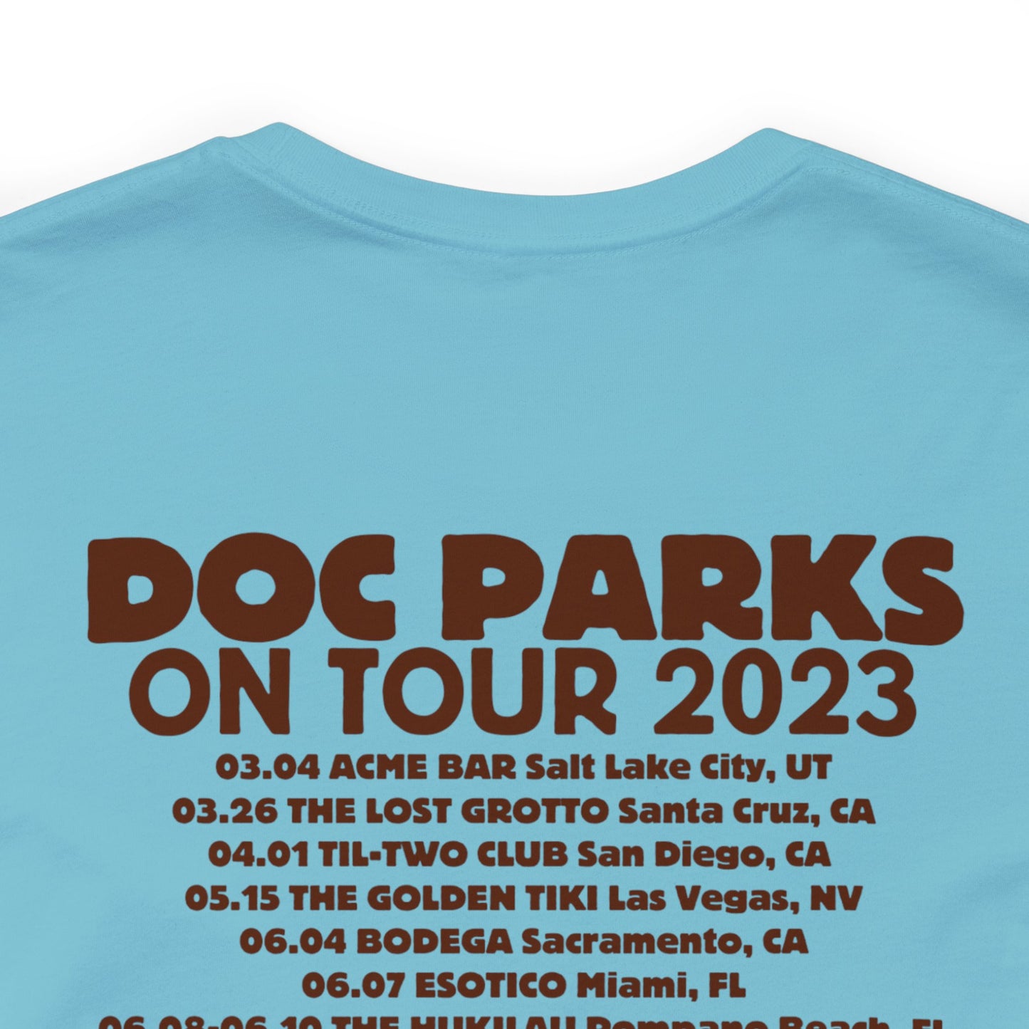 Doc Parks on Tour 2023 LIGHT COLORED TEES Unisex Jersey Short Sleeve Tee