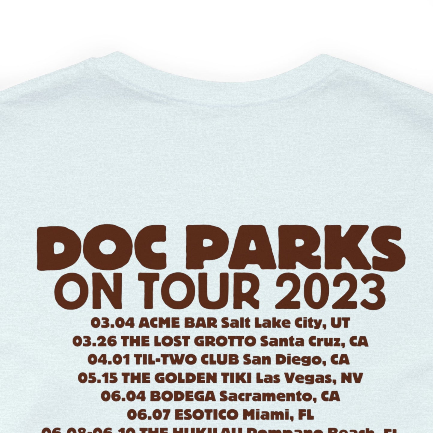 Doc Parks on Tour 2023 LIGHT COLORED TEES Unisex Jersey Short Sleeve Tee