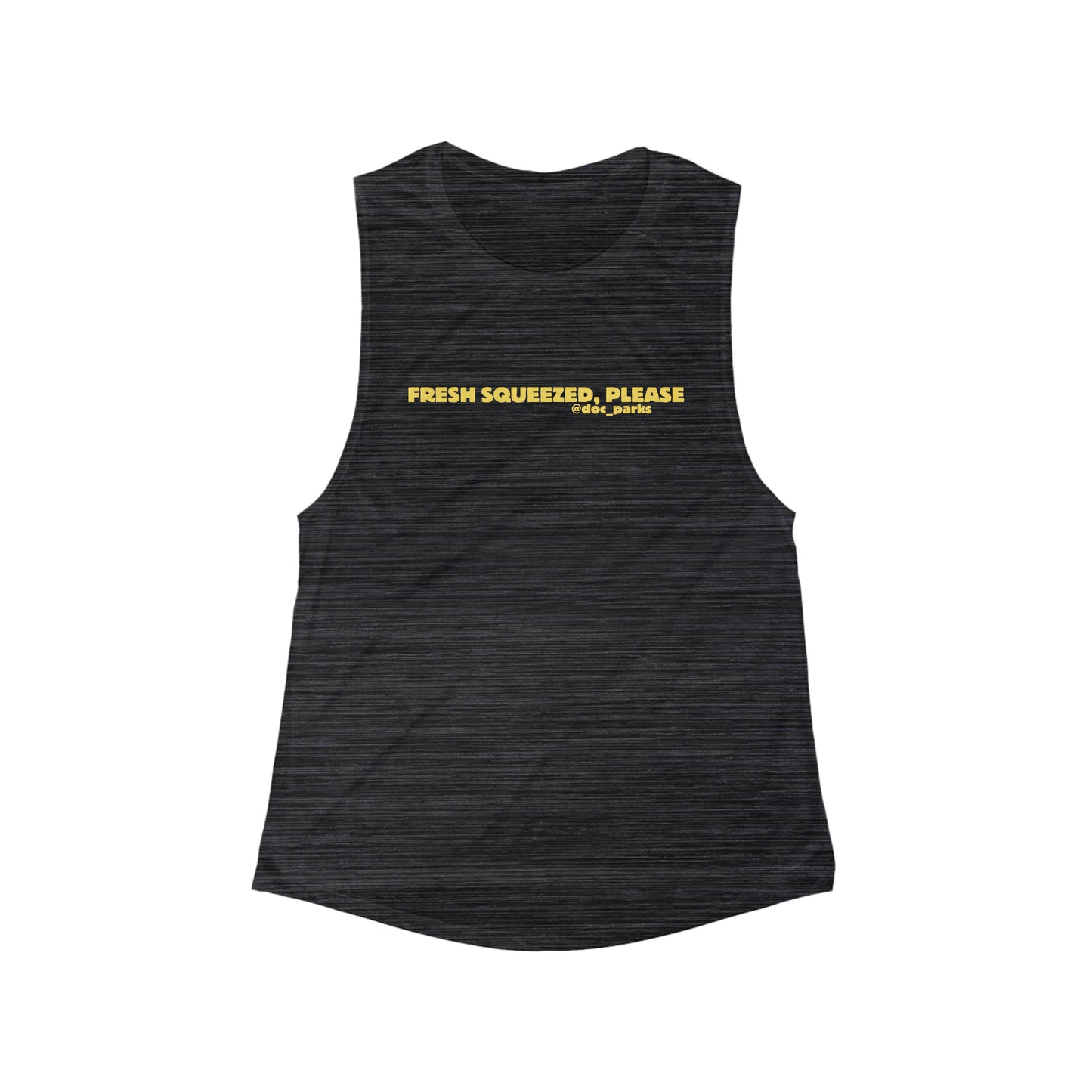 Fresh Squeezed, Please Yellow Flowy Scoop Muscle Tank