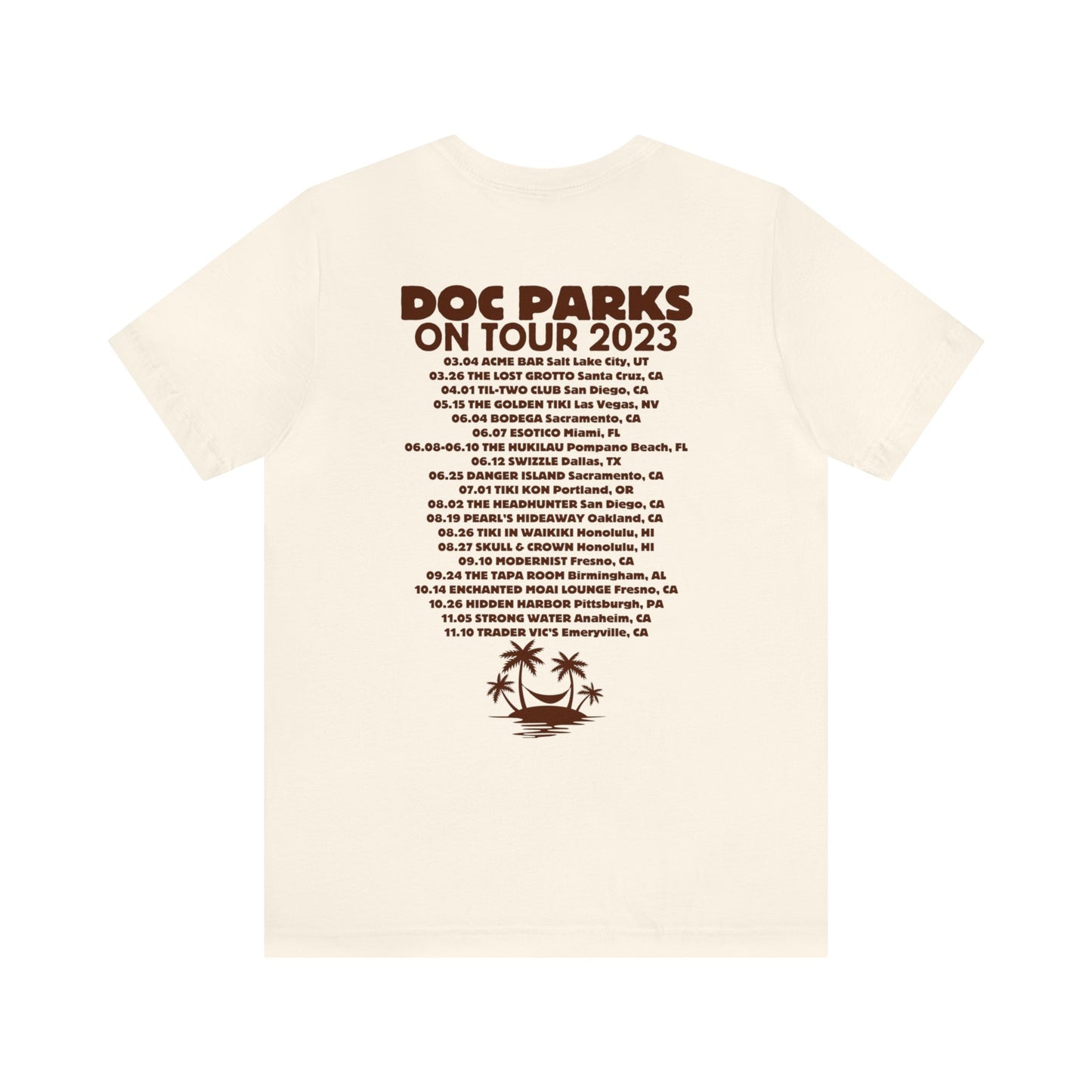 Doc Parks on Tour 2023 LIGHT COLORED TEES Unisex Jersey Short Sleeve Tee