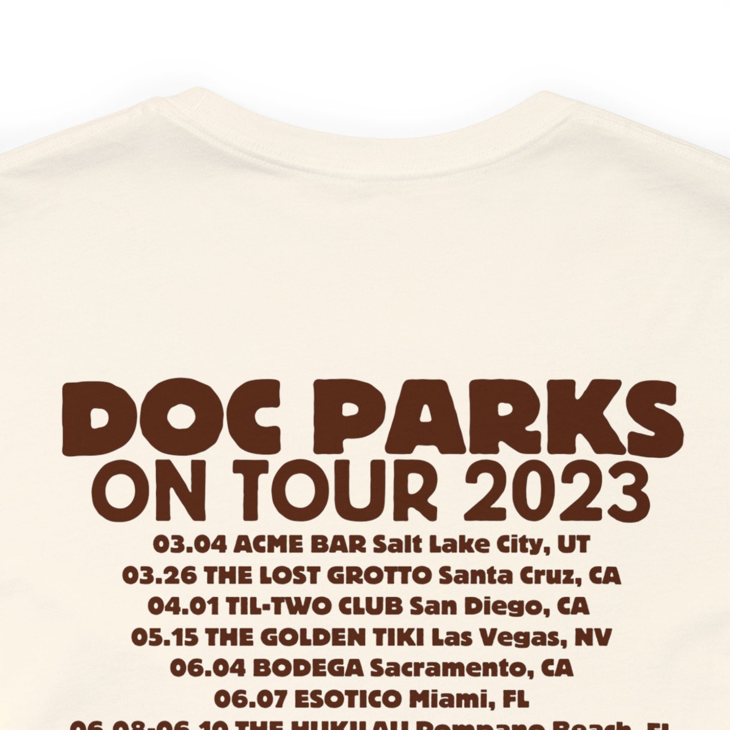 Doc Parks on Tour 2023 LIGHT COLORED TEES Unisex Jersey Short Sleeve Tee