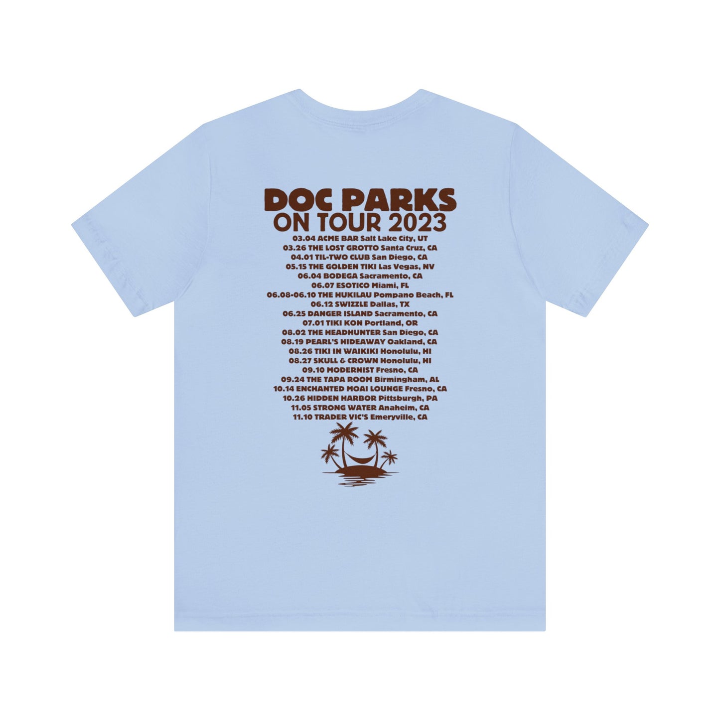 Doc Parks on Tour 2023 LIGHT COLORED TEES Unisex Jersey Short Sleeve Tee