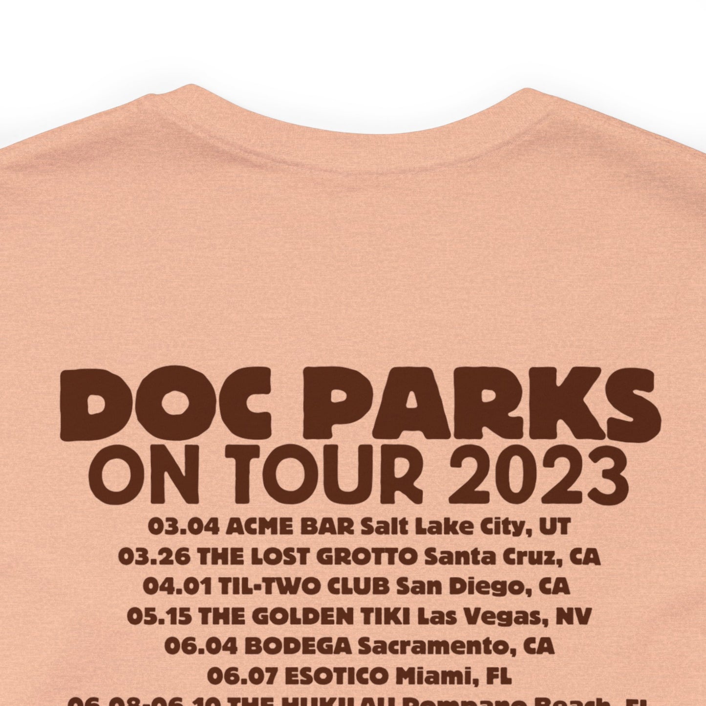 Doc Parks on Tour 2023 LIGHT COLORED TEES Unisex Jersey Short Sleeve Tee
