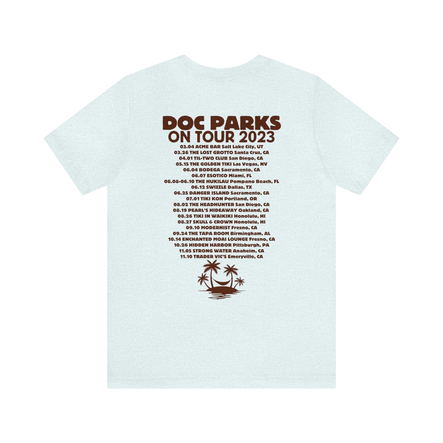Doc Parks on Tour 2023 LIGHT COLORED TEES Unisex Jersey Short Sleeve Tee